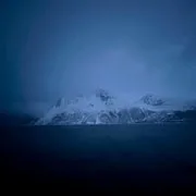 Snowy coast at twilight photographed by guest virginio